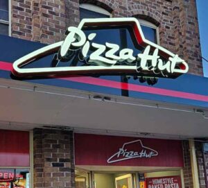 light box installation pizzahut armidale