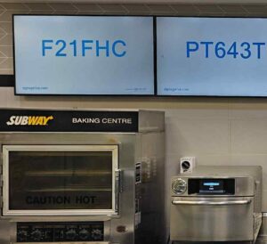 television mounting in subway restaurant in tamworth