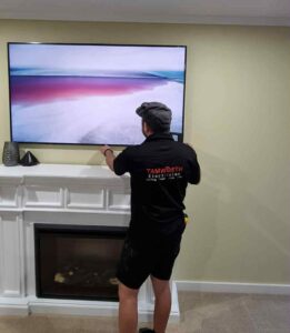 tamworth electrician installation and mounting samsung frame tv in tamworth home