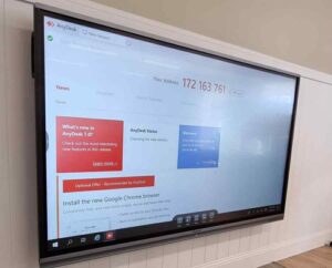 large tv installation for meetings at tamworth business