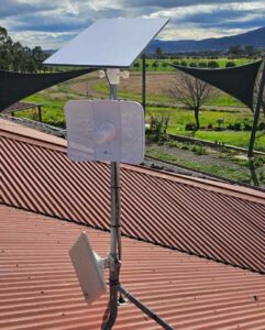 starlink and signal booster installed on roof of tamworth home