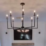 chandelier and wall sconce installed in a Tamworth home