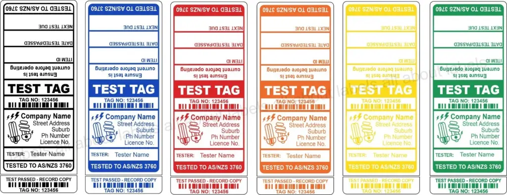 test and tag electrical sticker