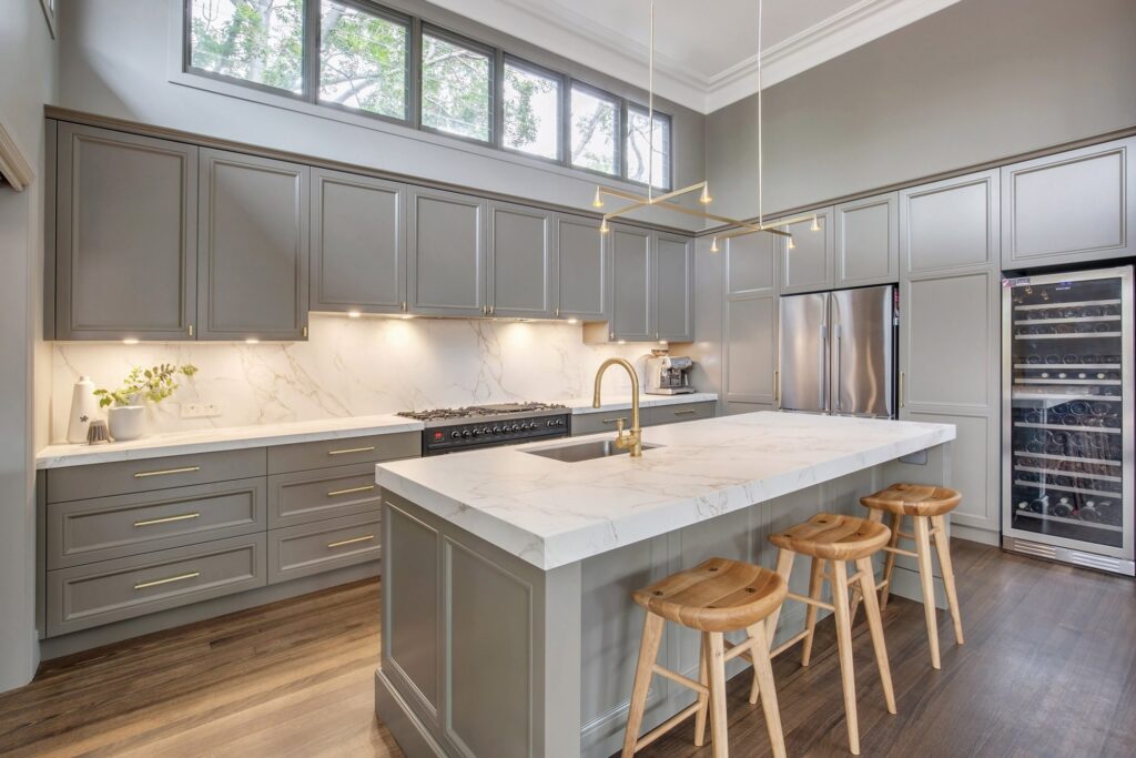 well designed kitchen due to electrical plan